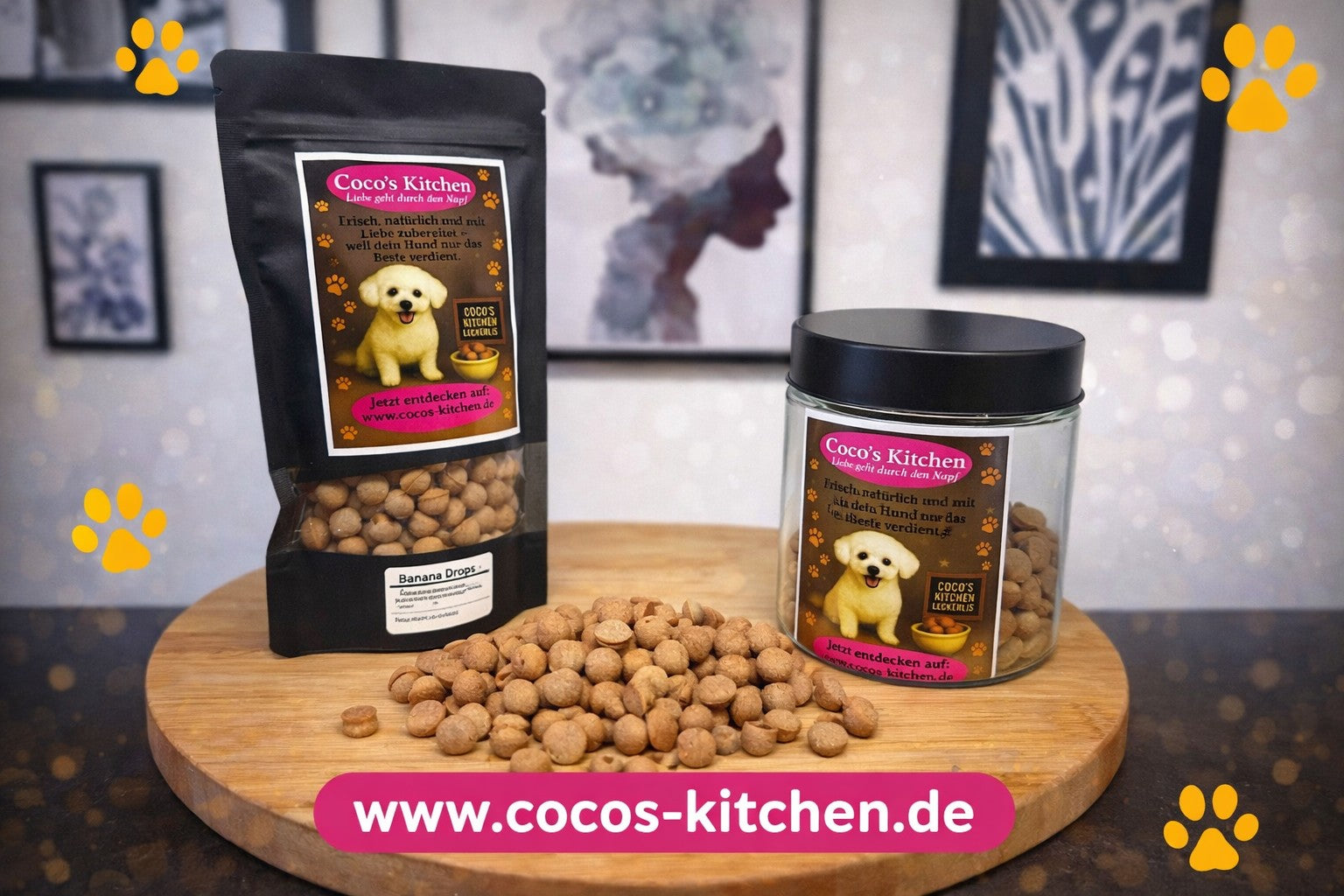 🍌🐾  Banana Drops 🐾🍌  100g
