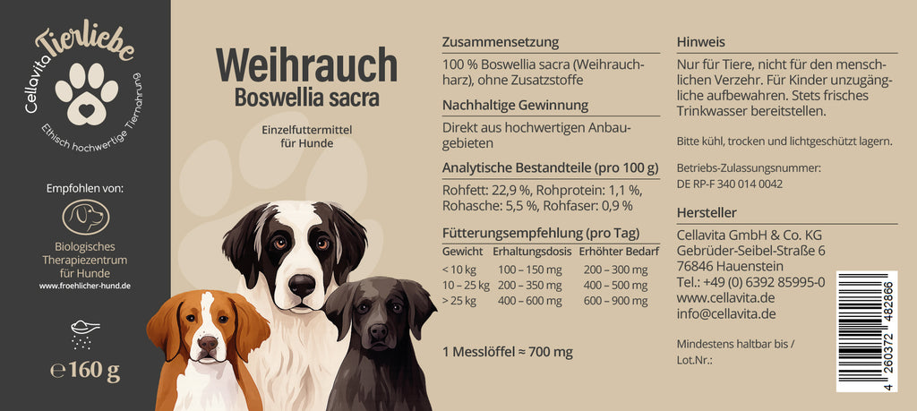Weihrauch für Hunde, 160g